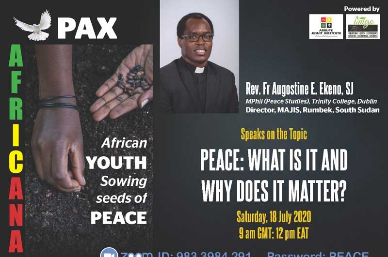 Why Upcoming Jesuit Inaugural Talk Series on Peace is Targeting African Youth