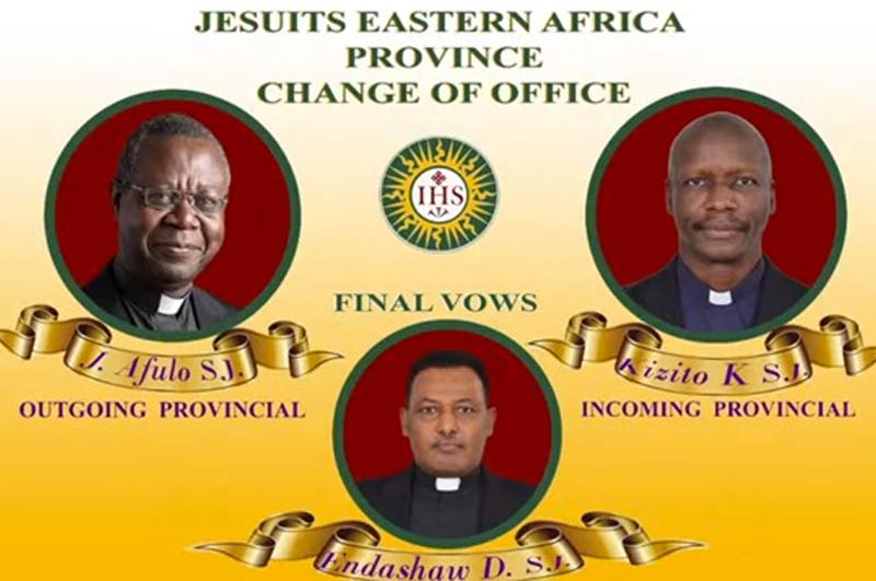 A ceremony held for change in leadership at the Jesuits Eastern Africa Province and the pronouncing of final vows