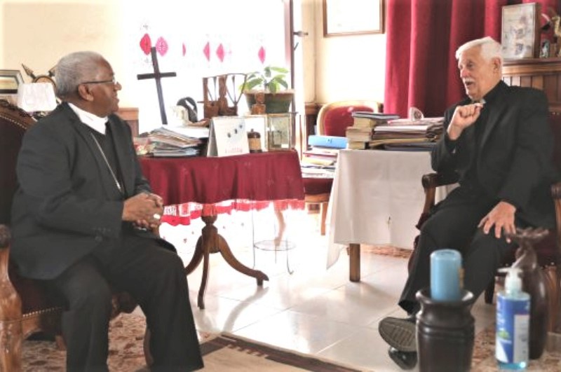 Father General pays a courtesy call to Archbishop, Mgr. Razanakolona Odon Marie ArsÃ¨ne