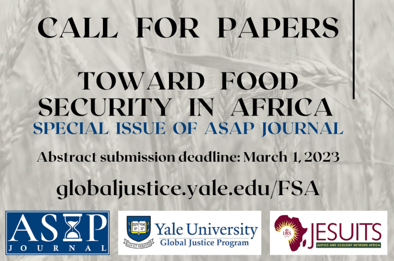 Call for Papers Towards Food Security in Africa - ASAP Journal