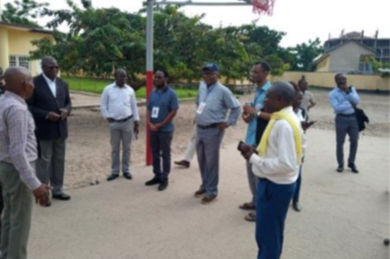 Participants of the JASBEAM meeting held in DRC, pay a visit to Bonsomi College